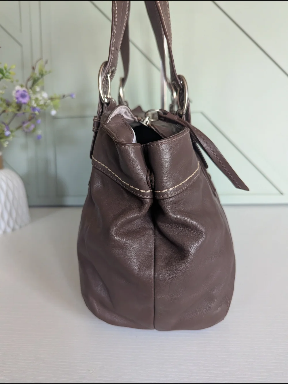 Coach Soho Pleated Leather Shoulder Bag